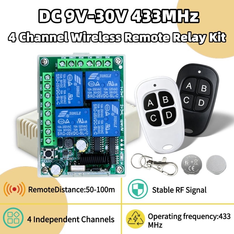 Rf 433Mhz Module - Uniwersalny bezprzewodowy pilot zdalnego sterowania 433MHz