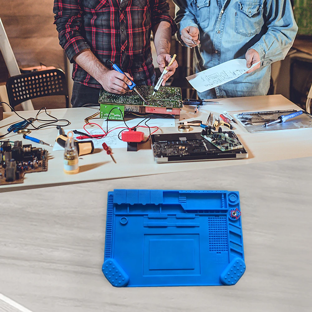 Diy Electronics Workstation - Mata do lutowania A-500, silikonowa mata