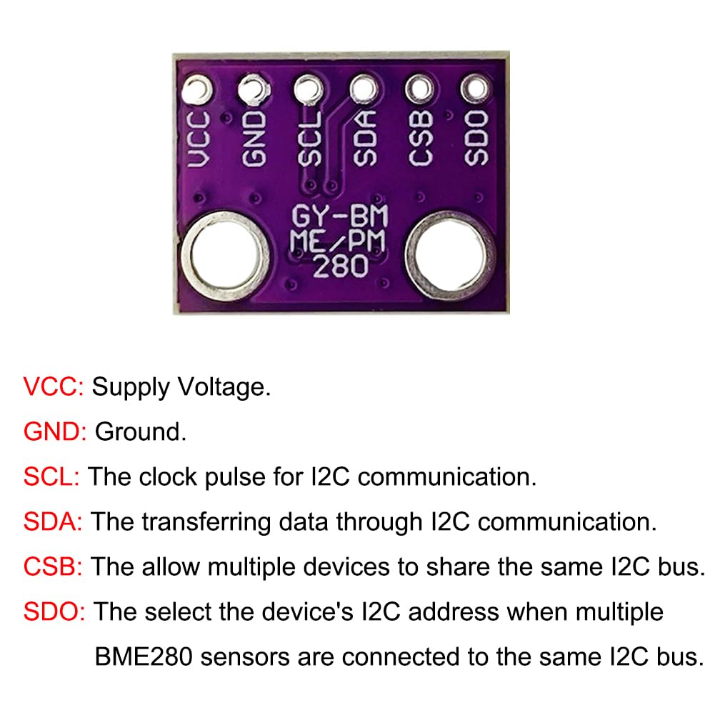 Bme280 Humidity Sensor - GY-BME280-3.3 Precyzyjny wysokościomierz, czujnik ciśnienia atmosferycznego,