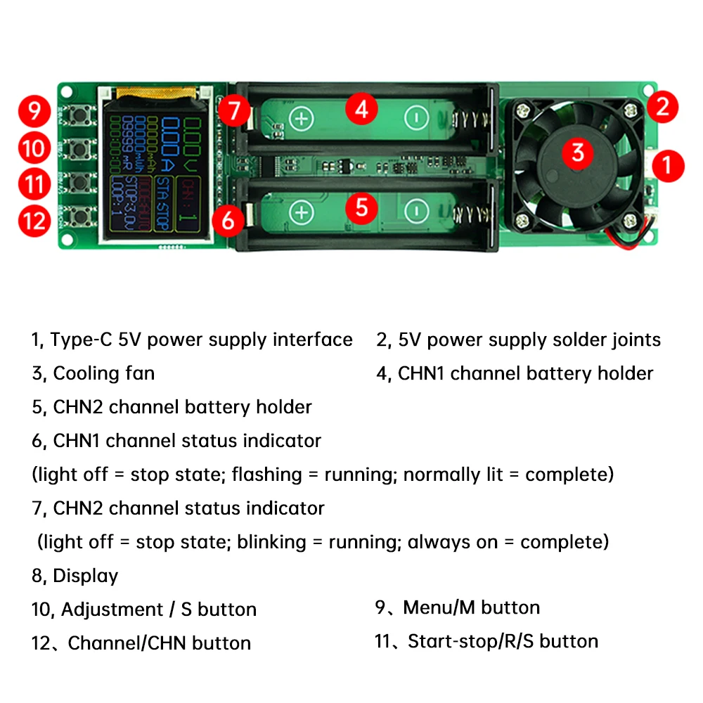 Tester pojemności baterii 2-CH – Diy Electronic Load recenzja i cena
