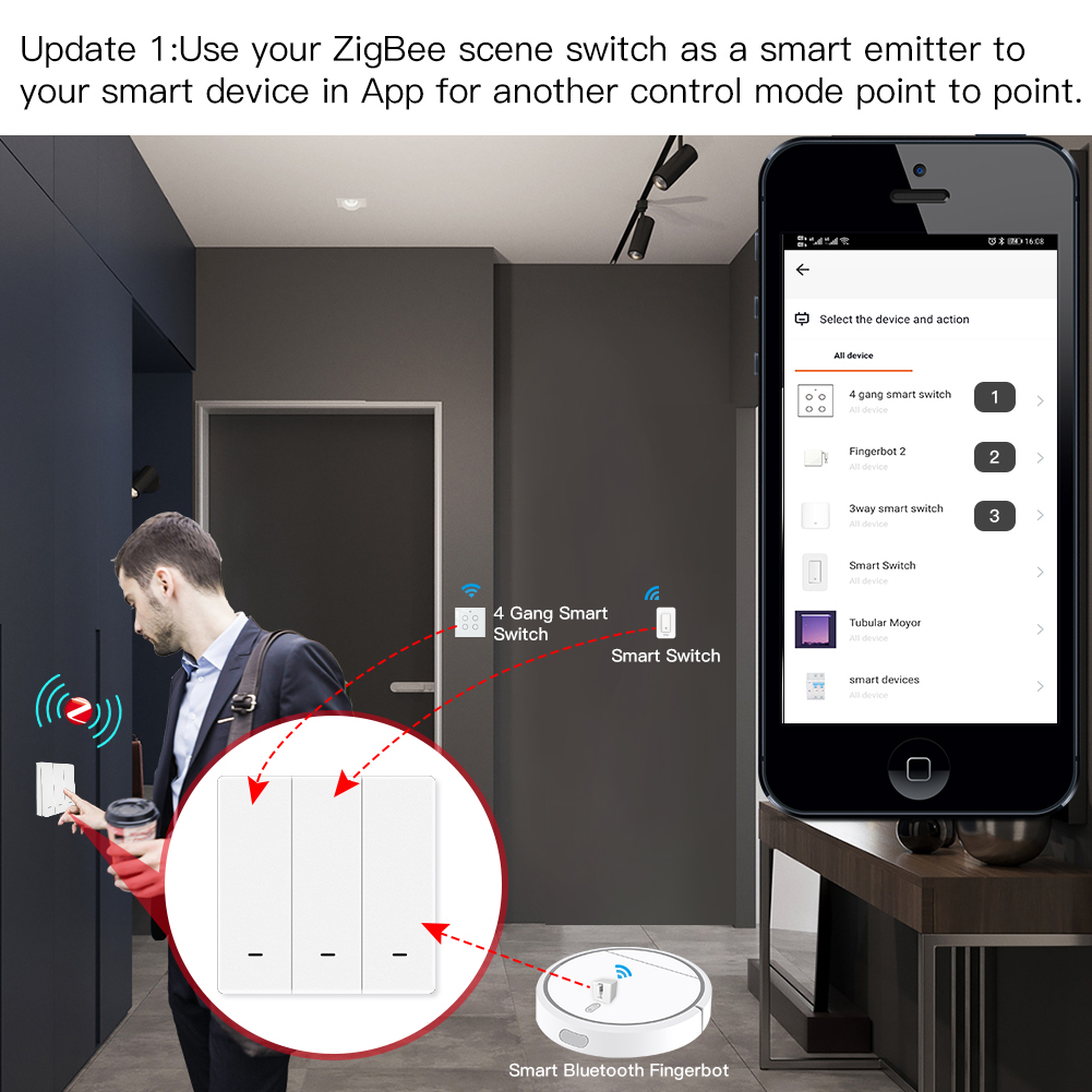 Przełącznik scen ZigBee Tuya M – Push Button Tactile recenzja i cena